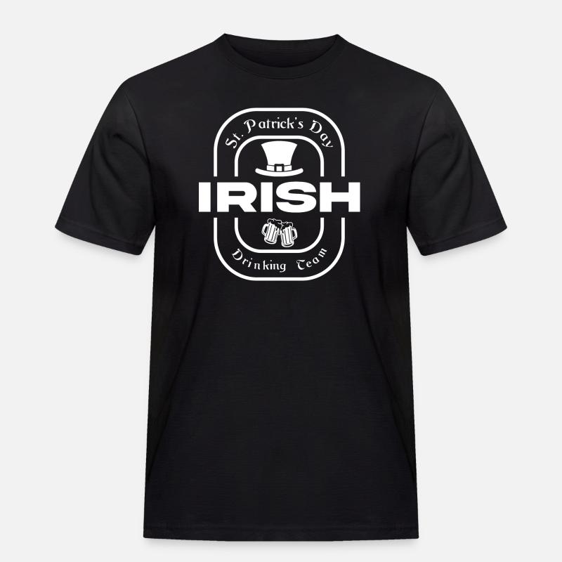 St. Patrick`s Day - Männer Workwear T-Shirt - Schwarz