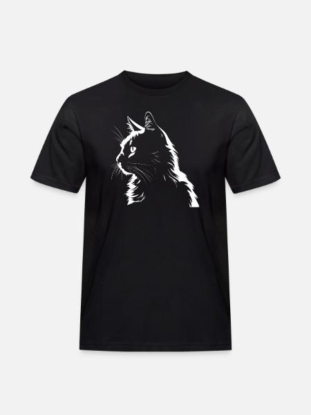 Cat, Cat Motif - Men's Workwear T-Shirt - black