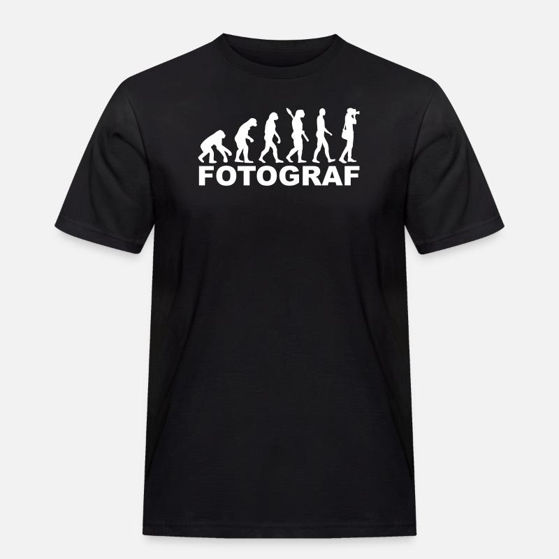 Fotograf - Männer Workwear T-Shirt - Schwarz
