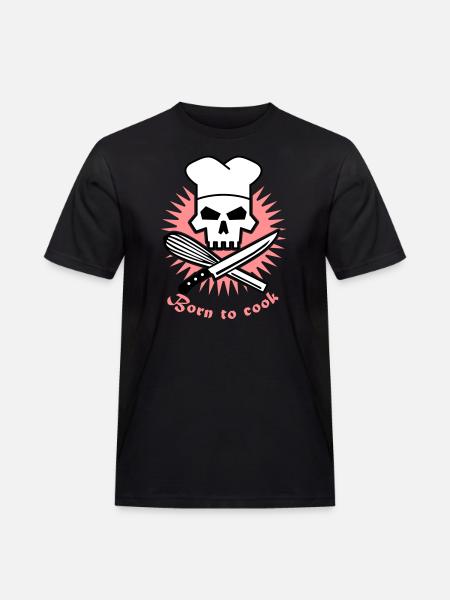born_to_cook_3c - Men's Workwear T-Shirt - black