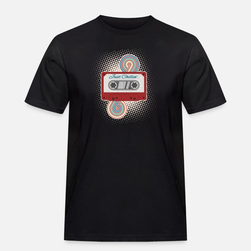 Just Chillin' - Männer Workwear T-Shirt - Schwarz