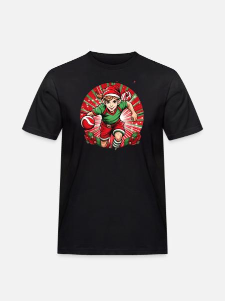 Elfe de Noël Handball - T-shirt Workwear homme - noir