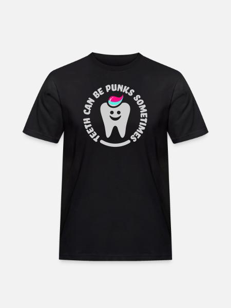 teeth punk zahn - T-shirt Workwear homme - noir