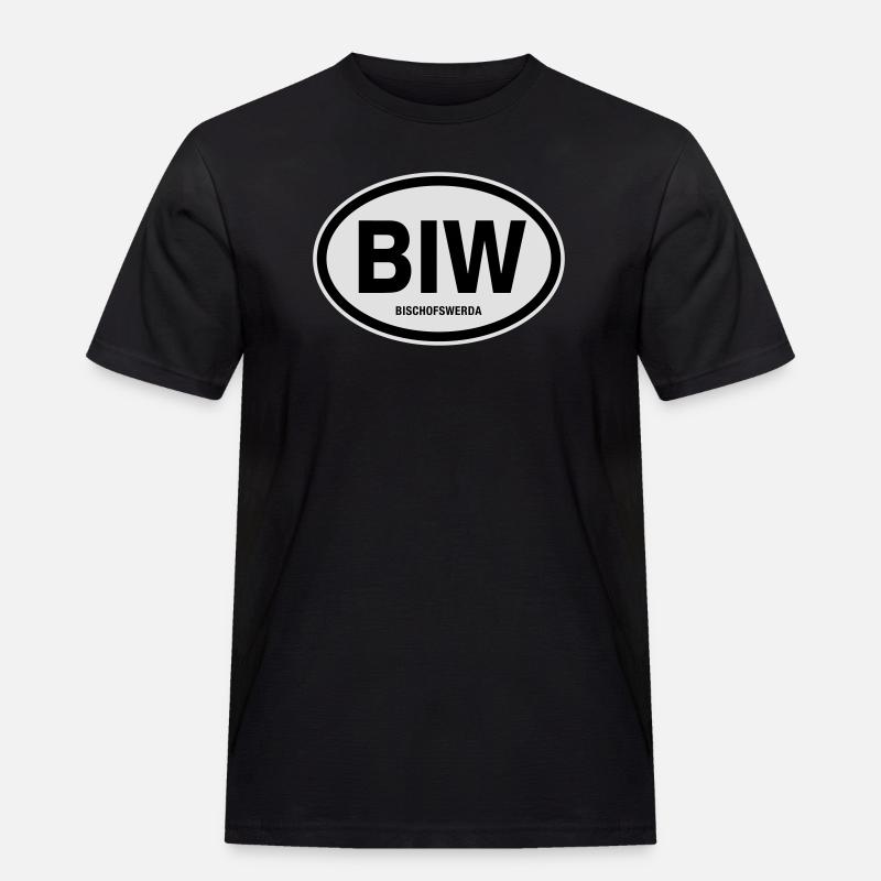 BIW Bischofswerda - Männer Workwear T-Shirt - Schwarz