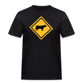 Cattle Anmelden - Männer Workwear T-Shirt - Schwarz - Vorne - AI Model Male 178 light (178cm)