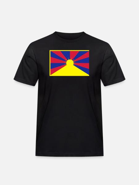 Flag of Tibet - Men's Workwear T-Shirt - black