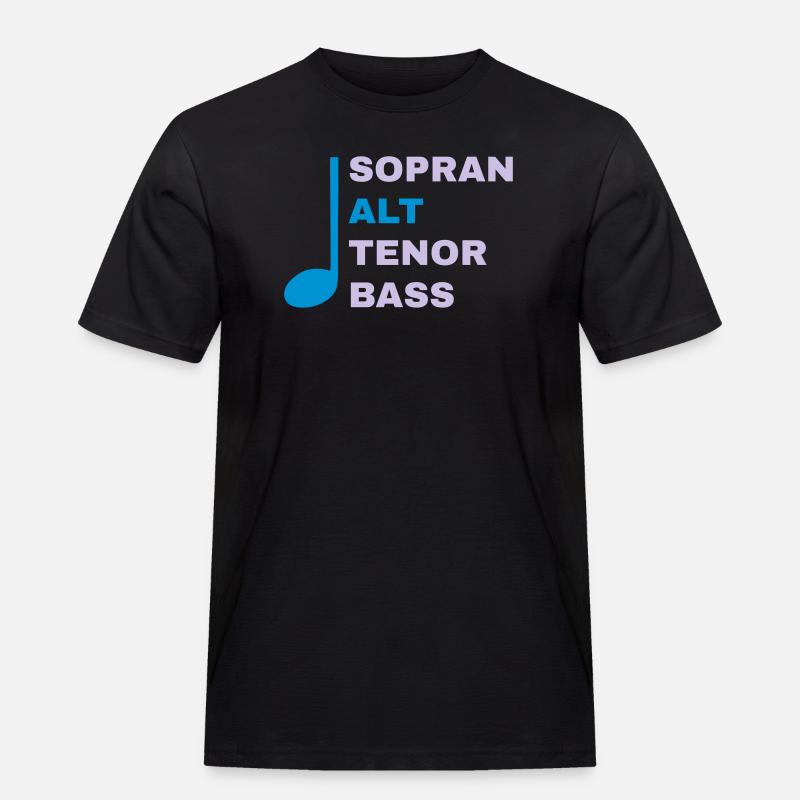 SATB mit Note - Alt - Männer Workwear T-Shirt - Schwarz