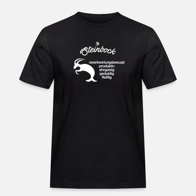 Sternzeichen Steinbock - Männer Workwear T-Shirt - Schwarz