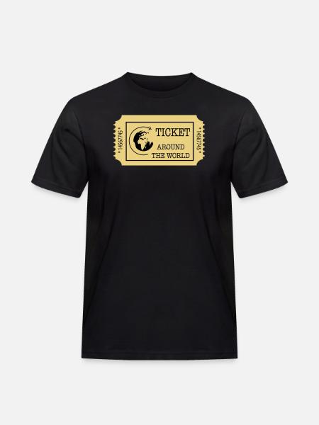 Around the World Ticket - Men's Workwear T-Shirt - black