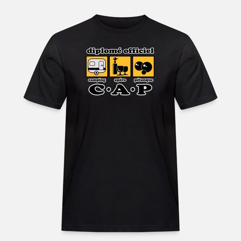 Camping Aperitif Schalen flex - Männer Workwear T-Shirt - Schwarz