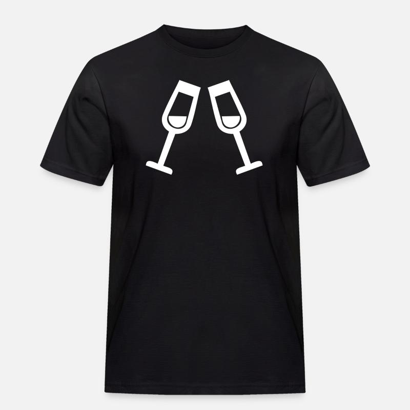 Gläser - Männer Workwear T-Shirt - Schwarz