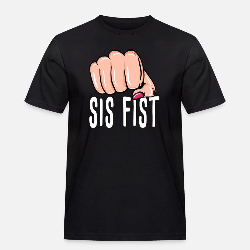 Faust - Schwester Faust - Box - Boxen - Männer Workwear T-Shirt - Schwarz