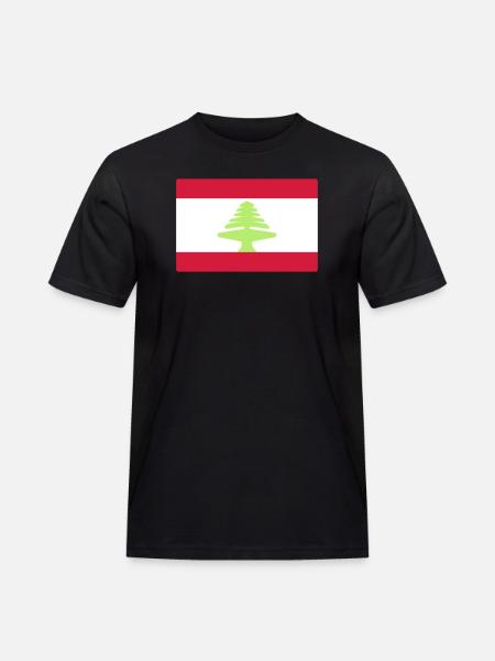 Lebanon T-shirt flag Flag - Men's Workwear T-Shirt - black