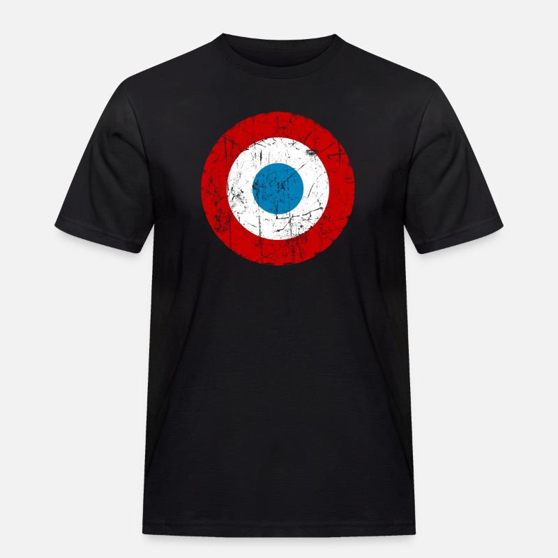Frankreich Luftfahrt-Kokarde - Männer Workwear T-Shirt - Schwarz