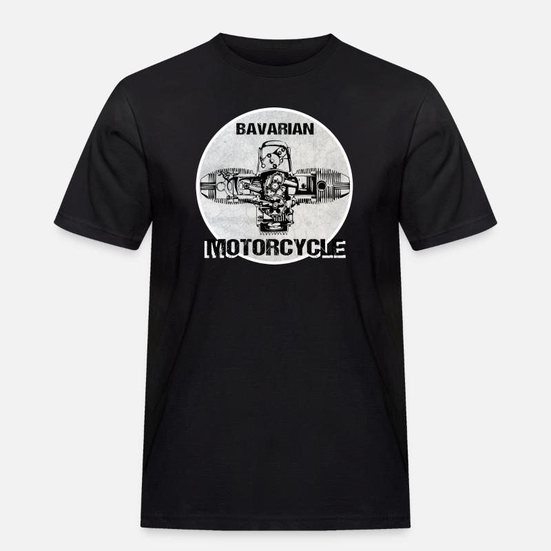 Bavarian Motorcycle Boxermotor - Männer Workwear T-Shirt - Schwarz