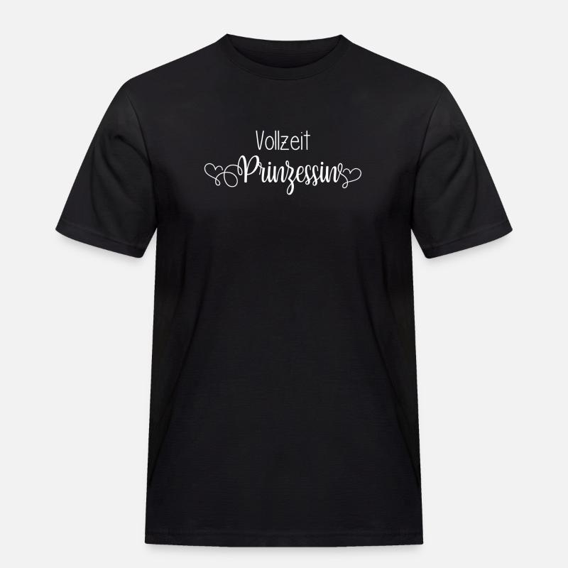 Vollzeit Prinzessin - Männer Workwear T-Shirt - Schwarz