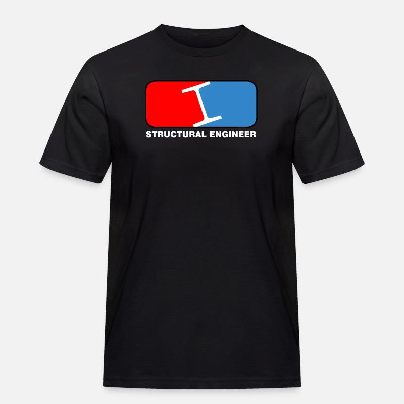 Structural Engineer League White Text - Men's Workwear T-Shirt - black