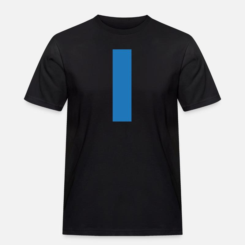 Blauer Strich auf T-Shirt Pullover - Männer Workwear T-Shirt - Schwarz