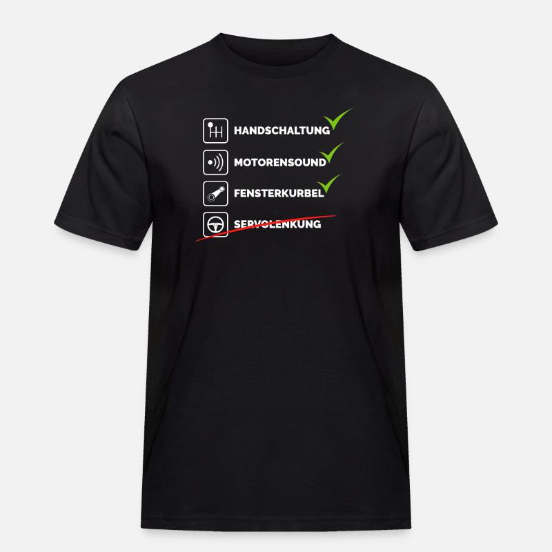 auto tuning oldtimer schrauber Handschaltung - Männer Workwear T-Shirt - Schwarz