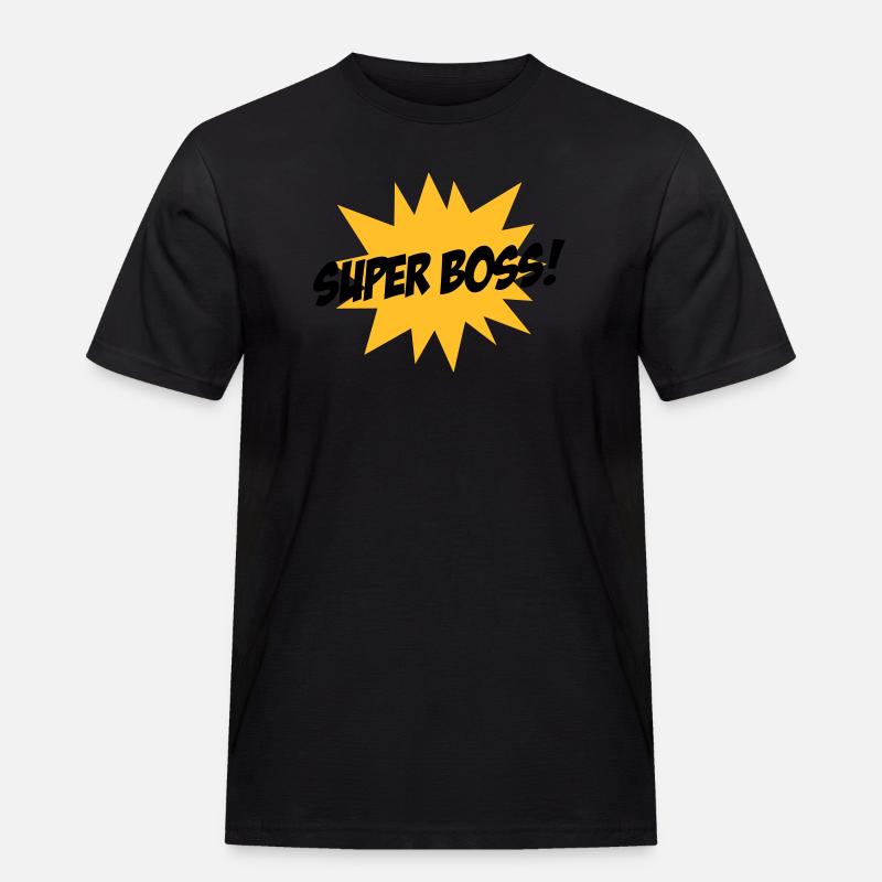 Super Boss ! - Männer Workwear T-Shirt - Schwarz