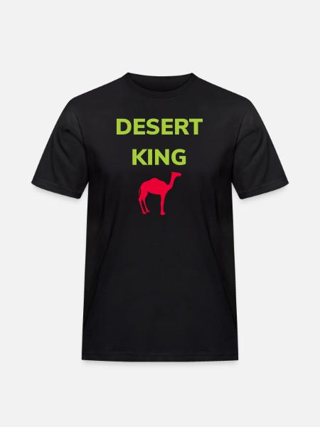 Kamel Wüste Marokko Kamel - Männer Workwear T-Shirt - Schwarz
