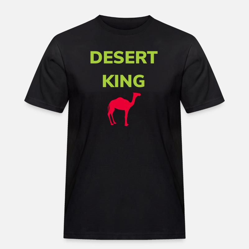 Kamel Wüste Marokko Kamel - Männer Workwear T-Shirt - Schwarz