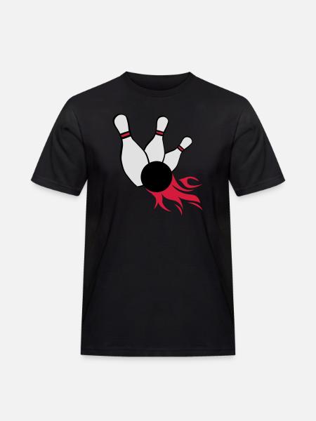 kegeln bowling - Männer Workwear T-Shirt - Schwarz