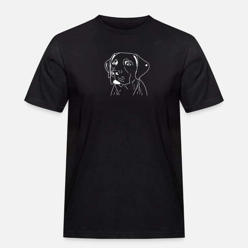 Labrador - Männer Workwear T-Shirt - Schwarz