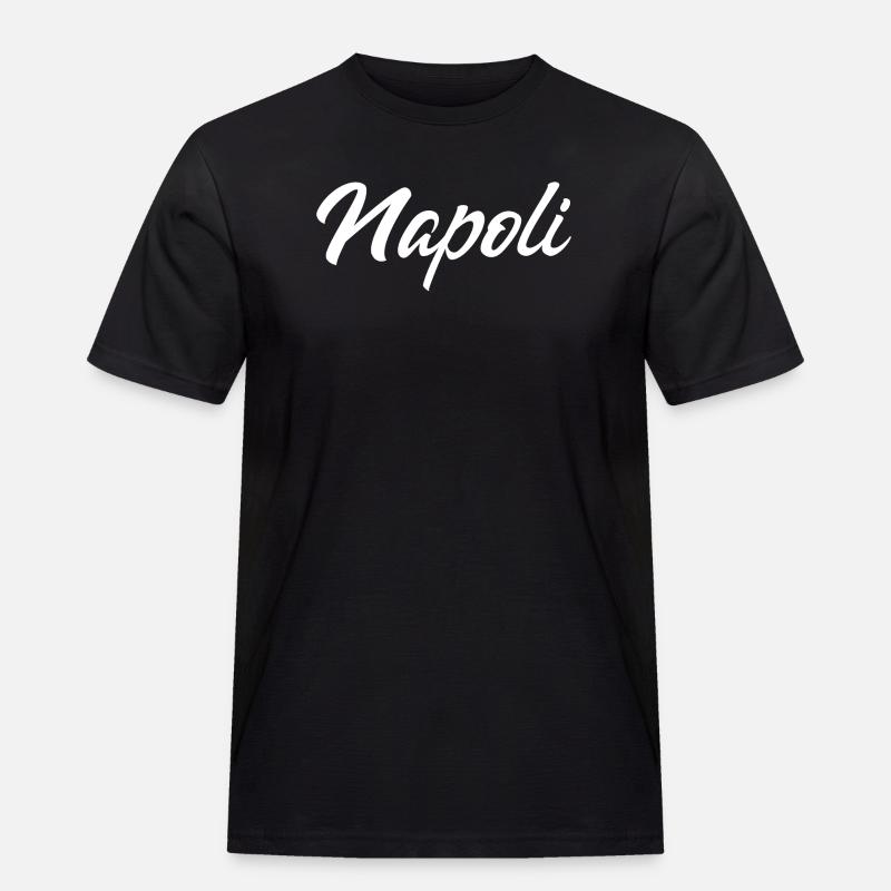 Napoli Script Schriftzug - Männer Workwear T-Shirt - Schwarz