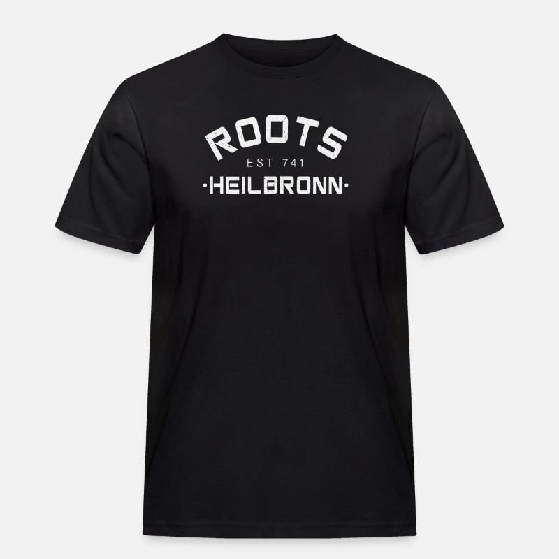 Roots Heilbronn Emblem EST 741 - Männer Workwear T-Shirt - Schwarz