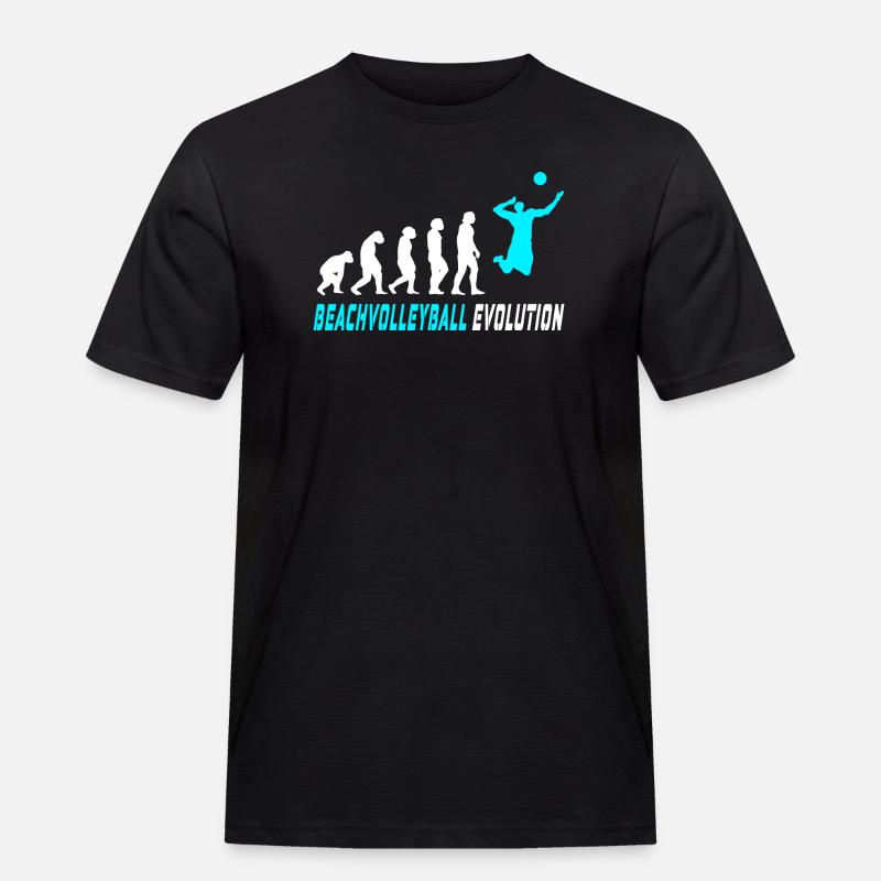 Beachvolleyball Evolution Design / Geschenkidee - Männer Workwear T-Shirt - Schwarz