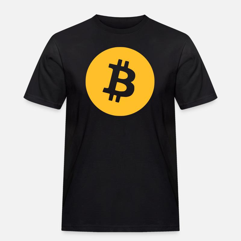 Bitcoin (Englisch) - Männer Workwear T-Shirt - Schwarz