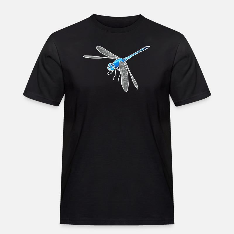 Libelle - Männer Workwear T-Shirt - Schwarz