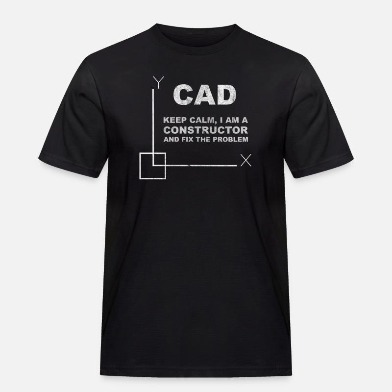 CAD Keep Calm Constructor Engineering - Men's Workwear T-Shirt - black