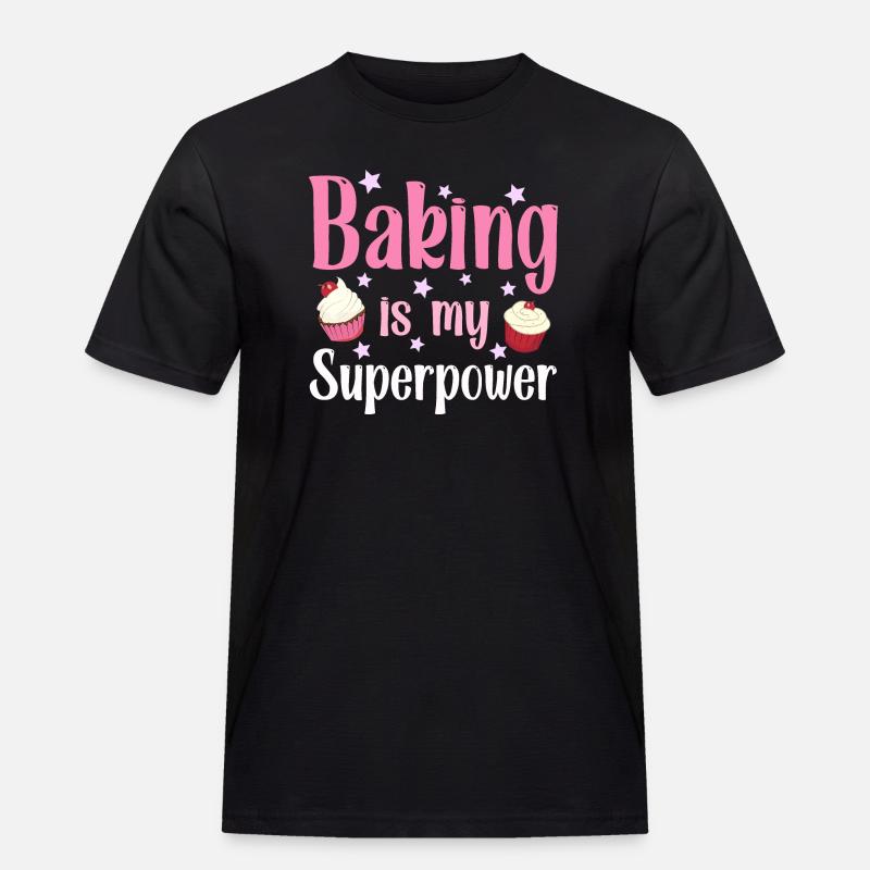 Backen Bäcker Bäckerin - Männer Workwear T-Shirt - Schwarz