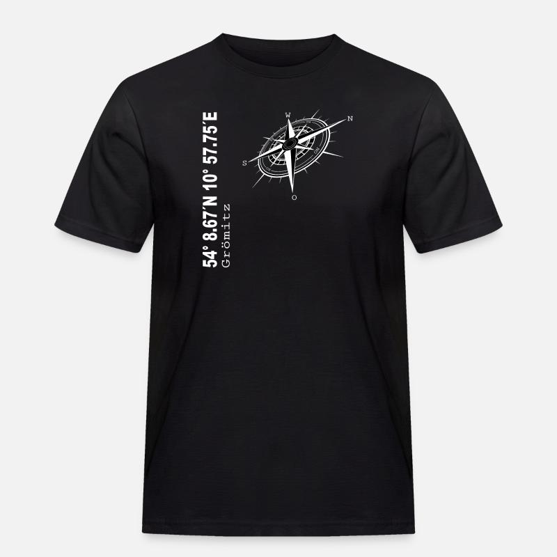 Grömitz - Männer Workwear T-Shirt - Schwarz