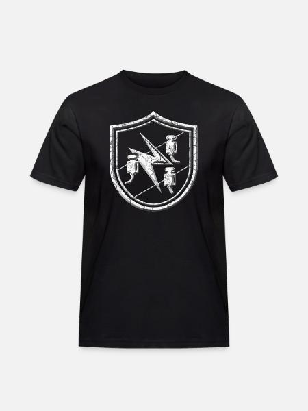 Elektriker Zunftzeichen in Relief Steinoptik - Männer Workwear T-Shirt - Schwarz