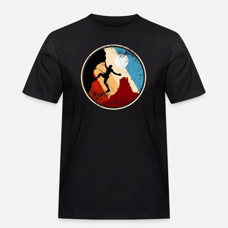 Desert Summit Climber Circle - Männer Workwear T-Shirt - Schwarz