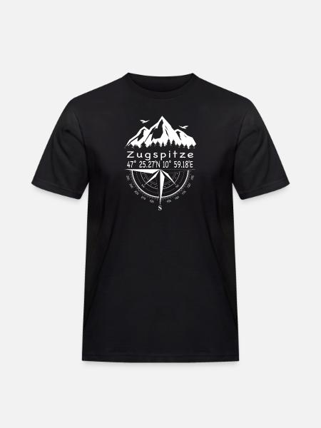 Zugspitze - Männer Workwear T-Shirt - Schwarz