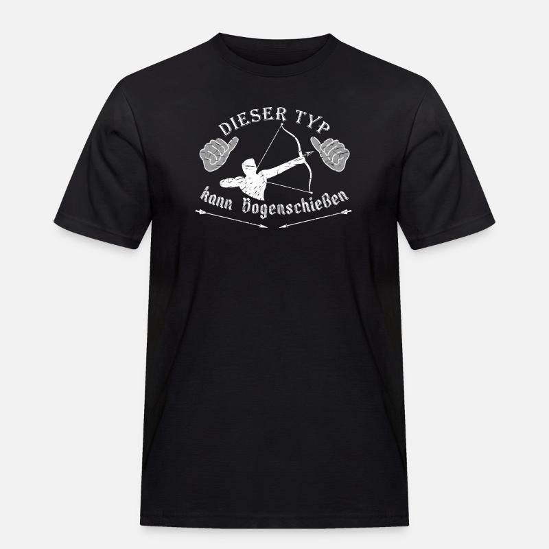 Bogenschießen, Bogensport, Bogenschütze, Archery - Männer Workwear T-Shirt - Schwarz