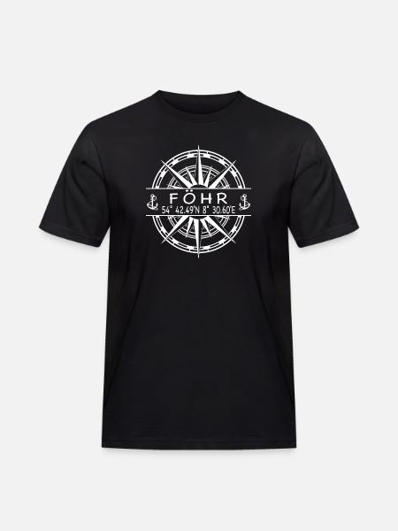 Föhr - Männer Workwear T-Shirt - Schwarz