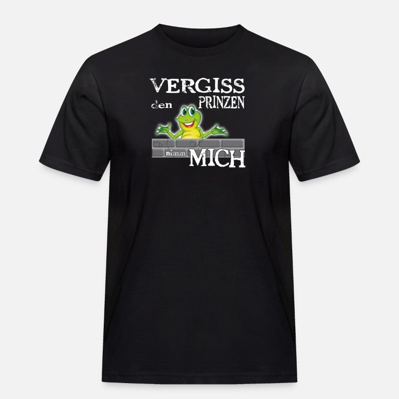 Frosch König textile Geschenkidee - Männer Workwear T-Shirt - Schwarz