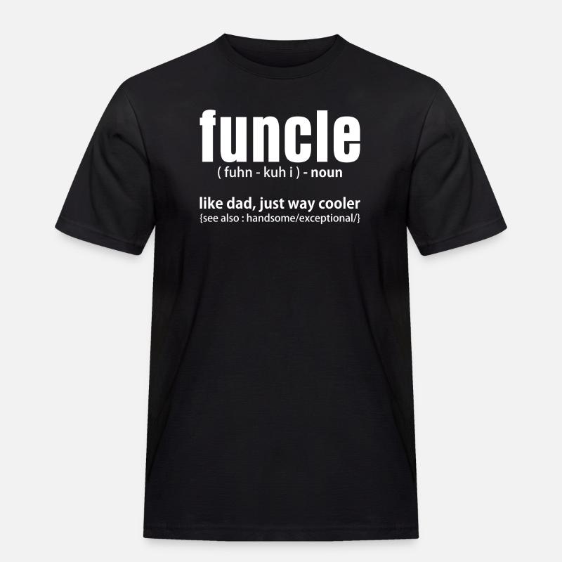 Funch Dad Definition Grafik-Tee - Männer Workwear T-Shirt - Schwarz