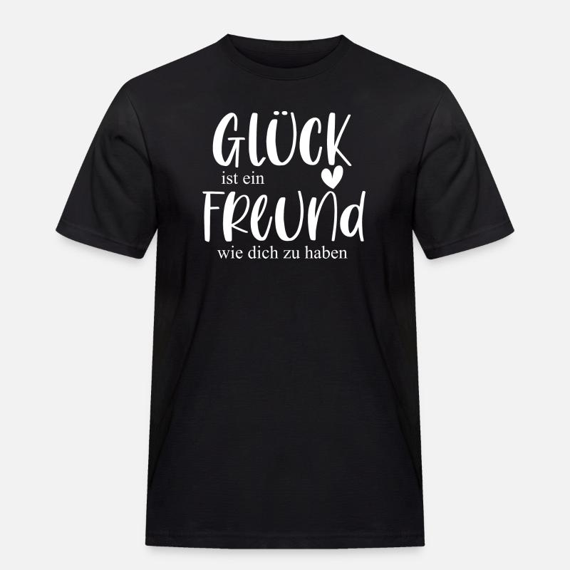 Freund Geschenk Bedanken Glück - Männer Workwear T-Shirt - Schwarz