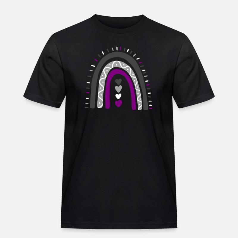 Asexuelle Boho Regenbogen Ace Pride - Männer Workwear T-Shirt - Schwarz