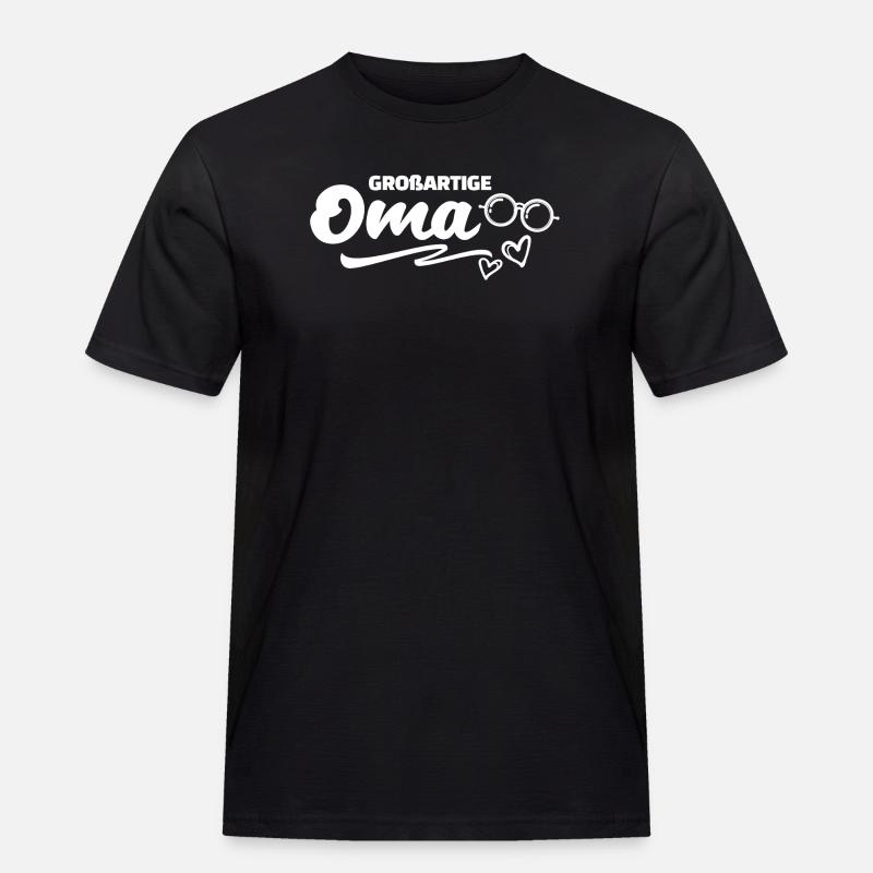 Großmutter Cool Oma Statement Brille Großmama - Männer Workwear T-Shirt - Schwarz