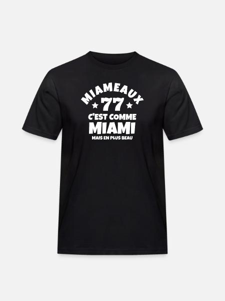 Meaux, Miami, 77 - T-shirt Workwear homme - noir