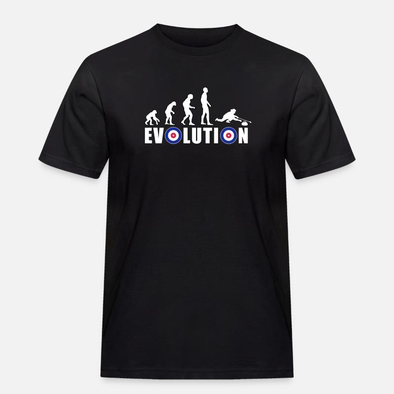 EVOLUTION CURLING Curling Gift Winter - Men's Workwear T-Shirt - black
