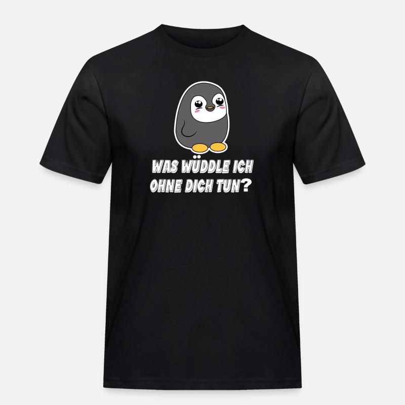 Pinguin Statement Seevogel Tier Arktis Vogel - Männer Workwear T-Shirt - Schwarz