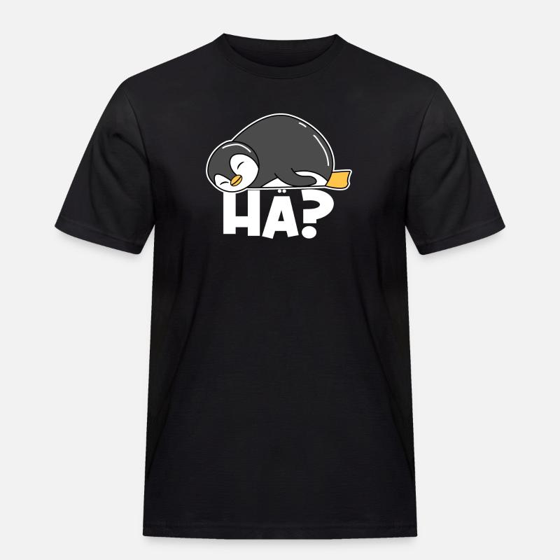 Kalt Pinguin Tier Spruch Antarktis Seevogel - Männer Workwear T-Shirt - Schwarz
